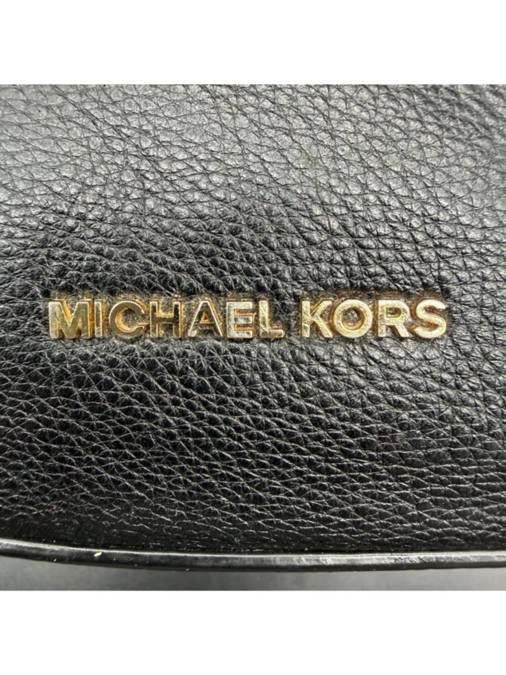 Michael Kors Barlow Medium Black Leather Purse Bag Grommet Adjustable Strap - Picture 7 of 16